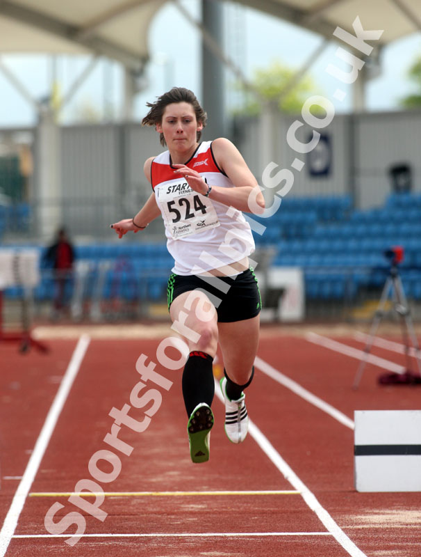Emma Pringle (Gateshead) under-20 triple jump, Northern Championships, Sport City, Manchester